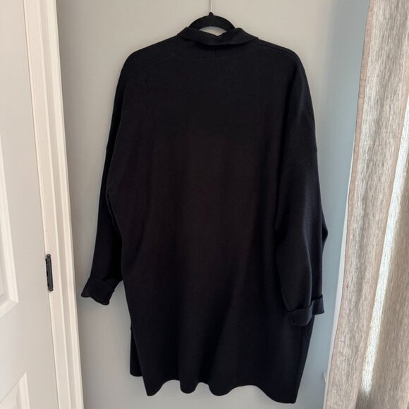 Contemporaine Long Fine-Knit Cardigan - Black - Size XL - Picture 2 of 2